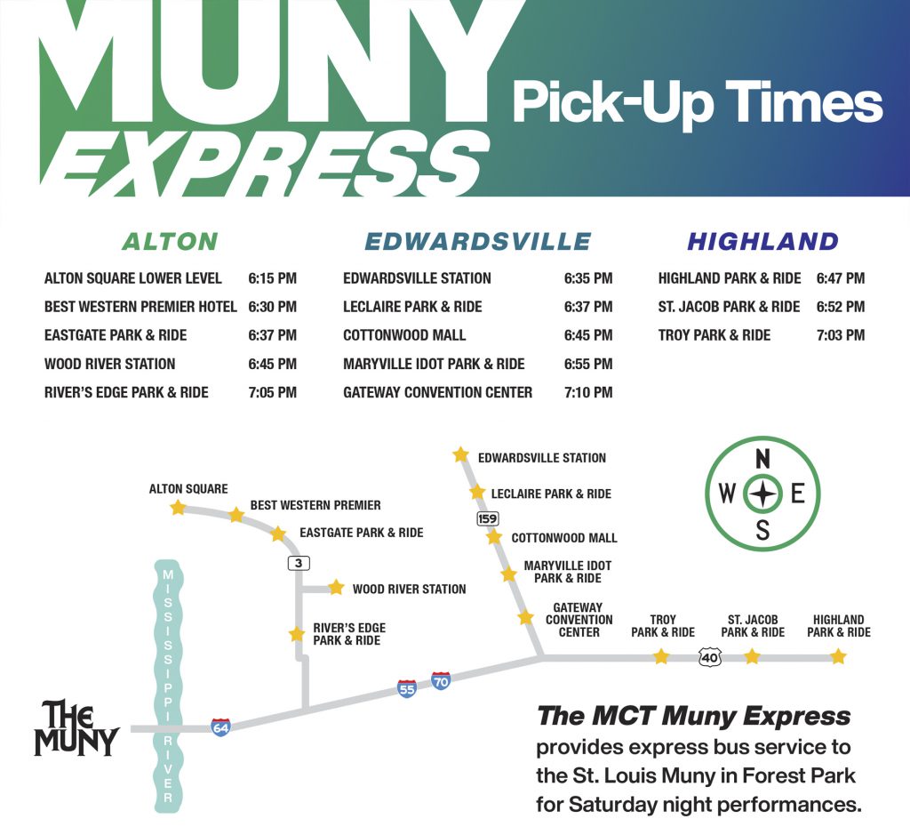MCT Muny Pickup Times 2025